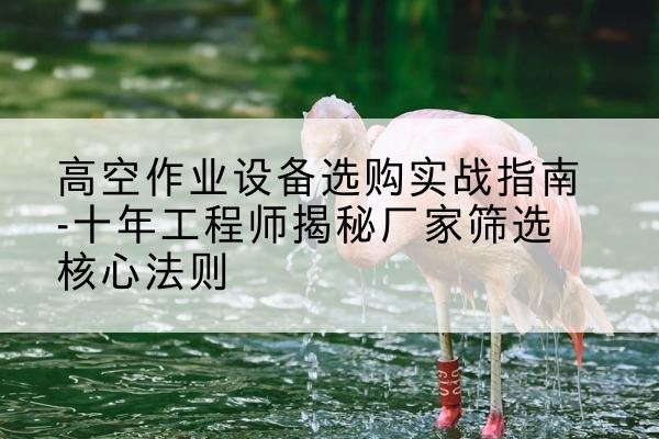 广宗剪叉式升降机厂家-高空作业设备选购实战指南-十年工程师揭秘厂家筛选核心法则